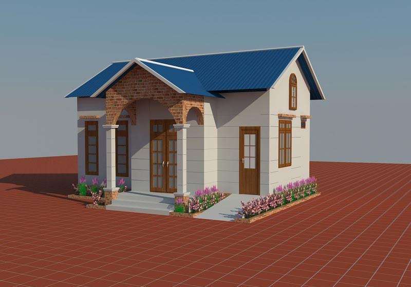 Nhà cấp 4 mái tôn50m2