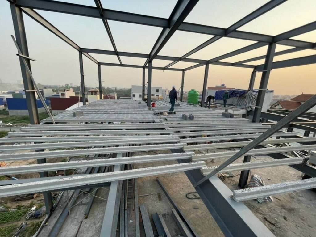 Dự án xây nhà khung thép 2 tầng tại Tuyên Quang