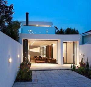 Mẫu nhà phố gác lửng có sân vườn đẹp 7