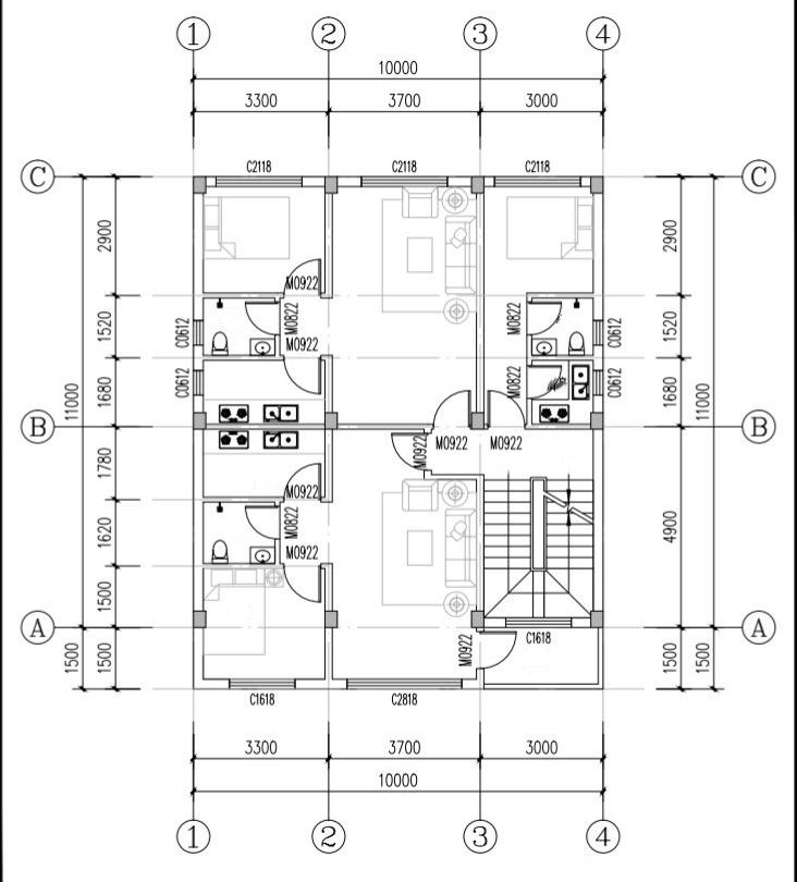 Mặt bằng công năng nhà 3 tầng cho thuê (3) Mặt bằng công năng nhà 3 tầng cho thuê (3)