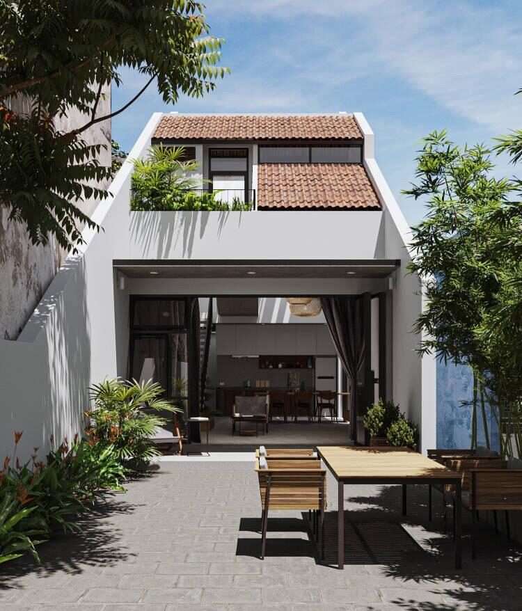 Mẫu nhà gác lửng mái ngói đẹp, hiện đại (2) Mẫu nhà gác lửng mái ngói đẹp, hiện đại (2)