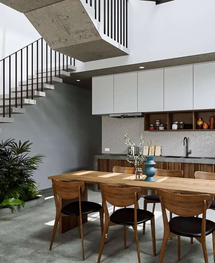 Mẫu nhà gác lửng mái ngói đẹp, hiện đại (3)
