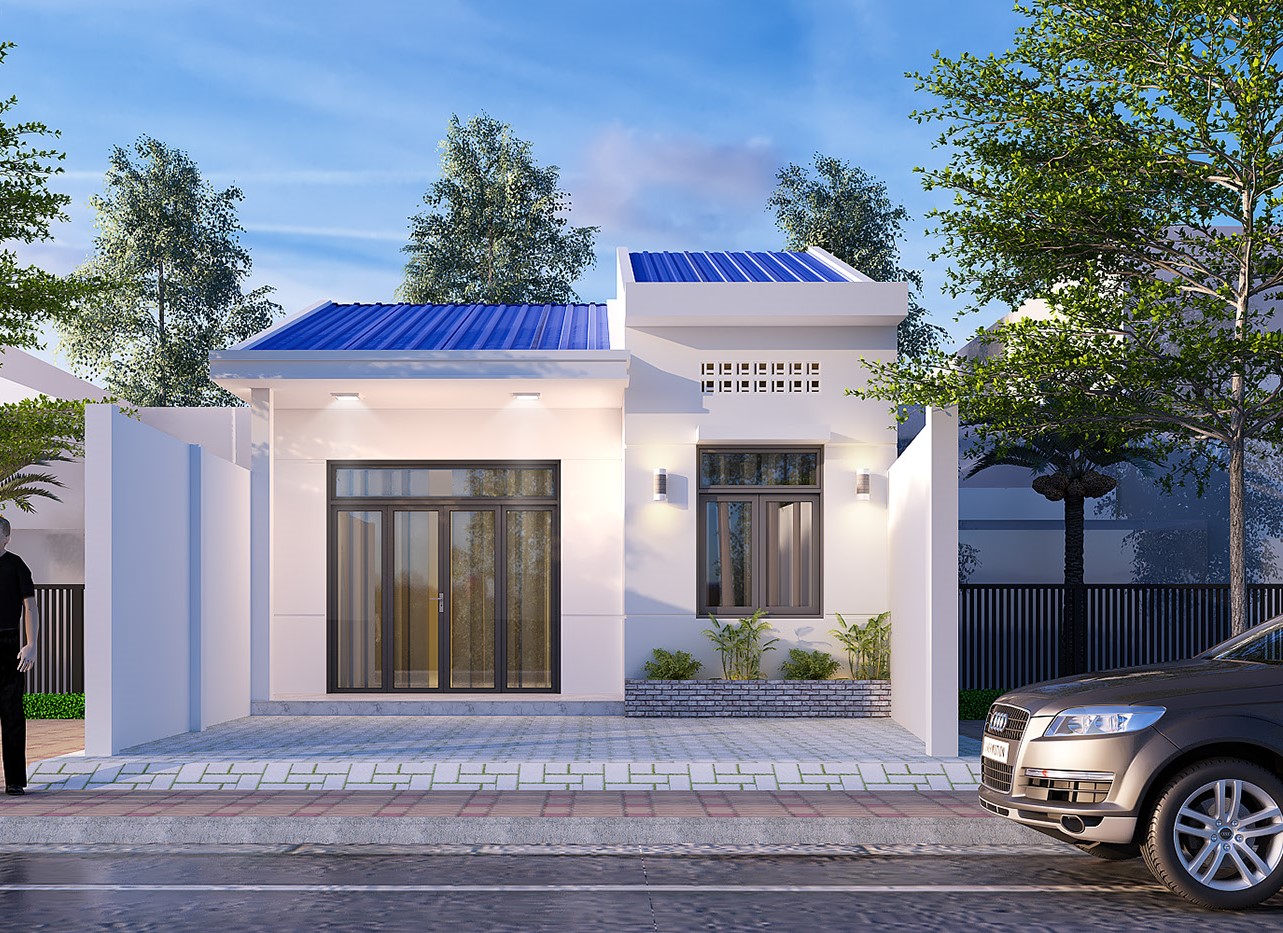 Mẫu nhà nhà cấp 4 mái tôn giá rẻ (3)