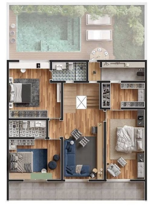 Mẫu thiết kế nhà cấp 4 3 phòng ngủ đẹp và khoa học (10)
