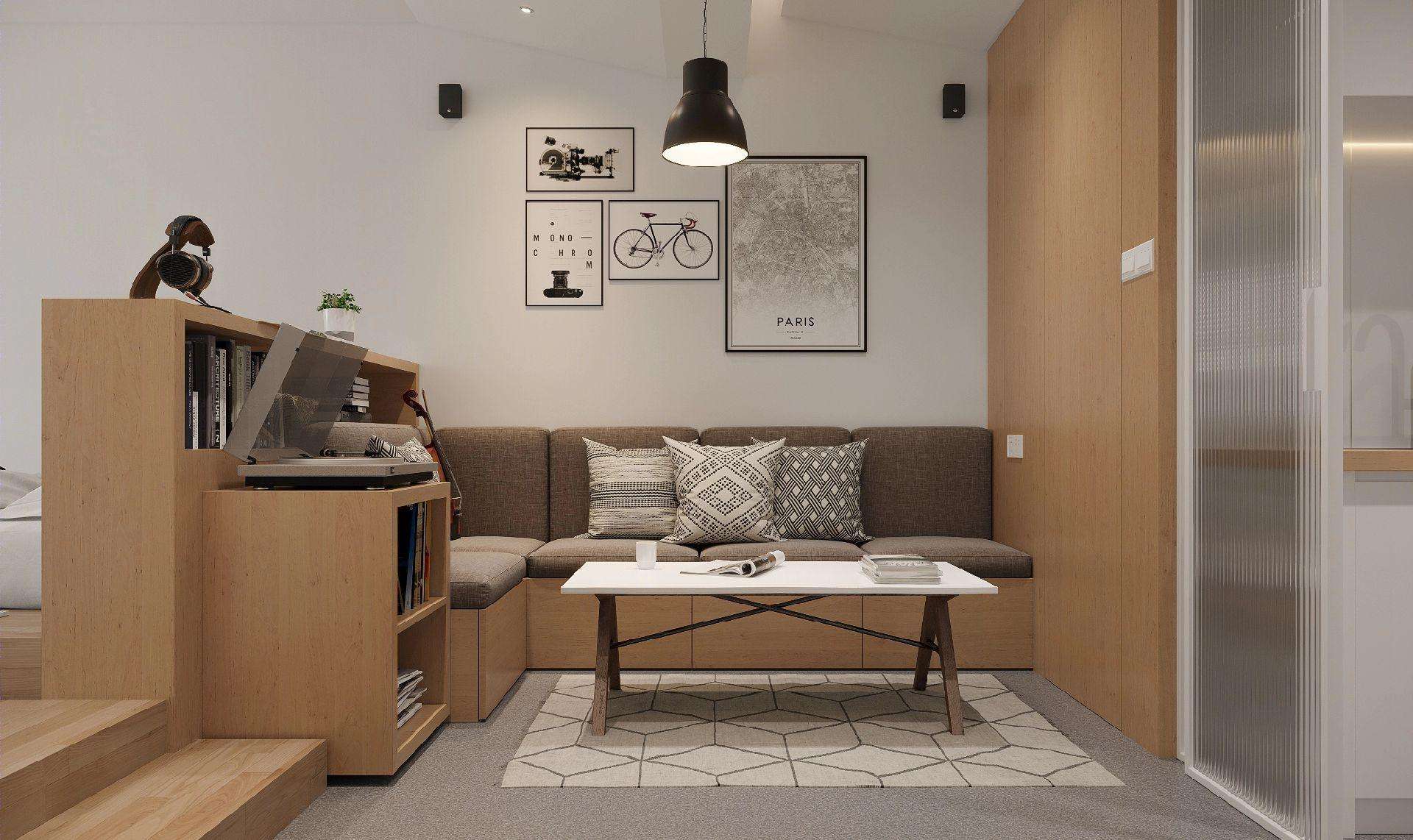 Mẫu thiết kế nội thất căn hộ mini 36m2 (6)