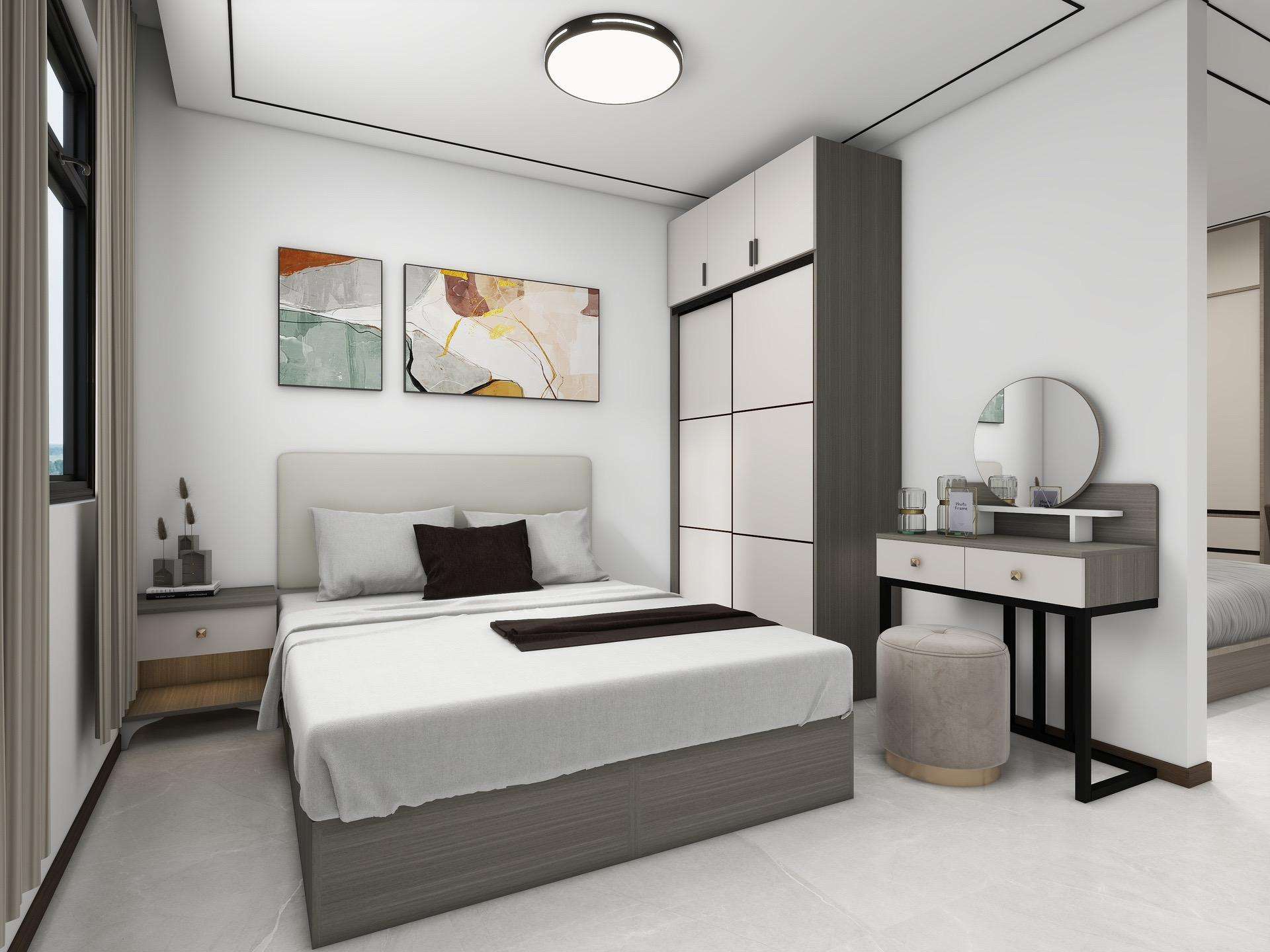 Mẫu thiết kế nội thất căn hộ mini đẹp, đơn giản 2