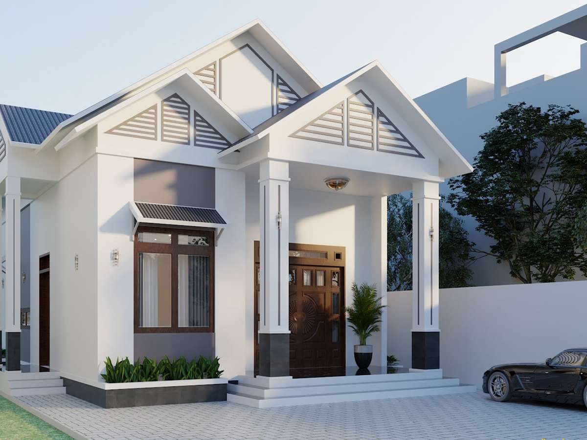 Mẫu nhà mái tôn đẹp 5x15