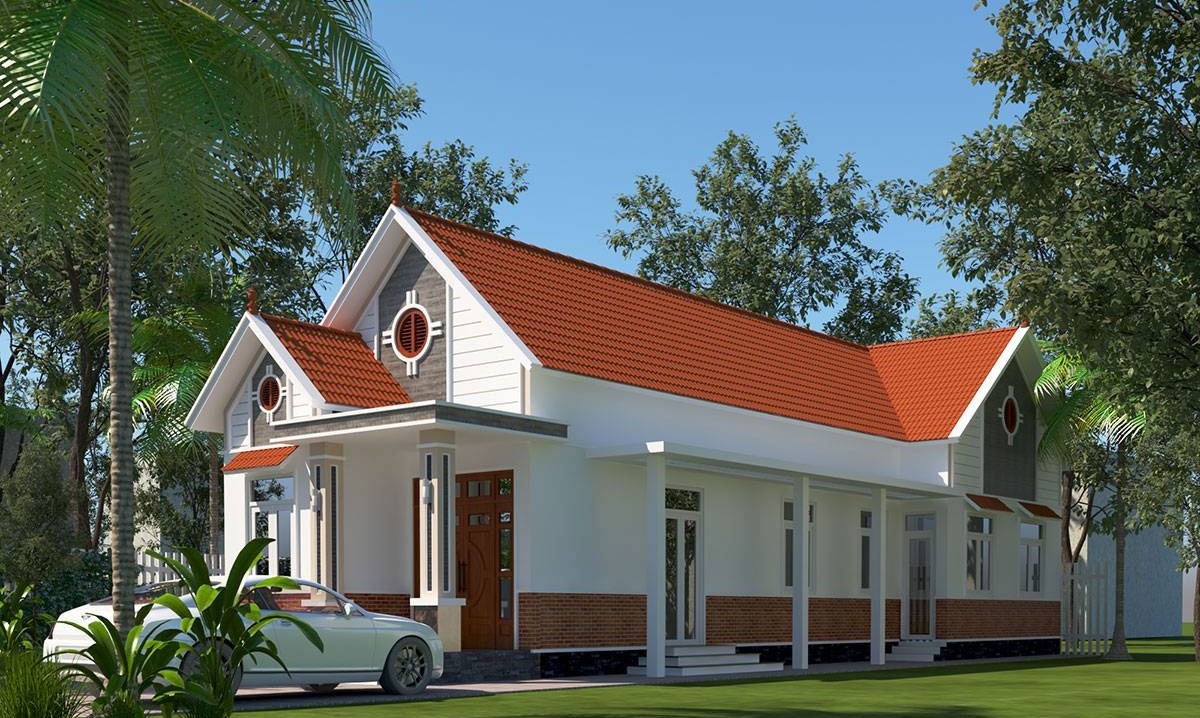 Thiết kế nhà cấp 4 đẹp 5x15