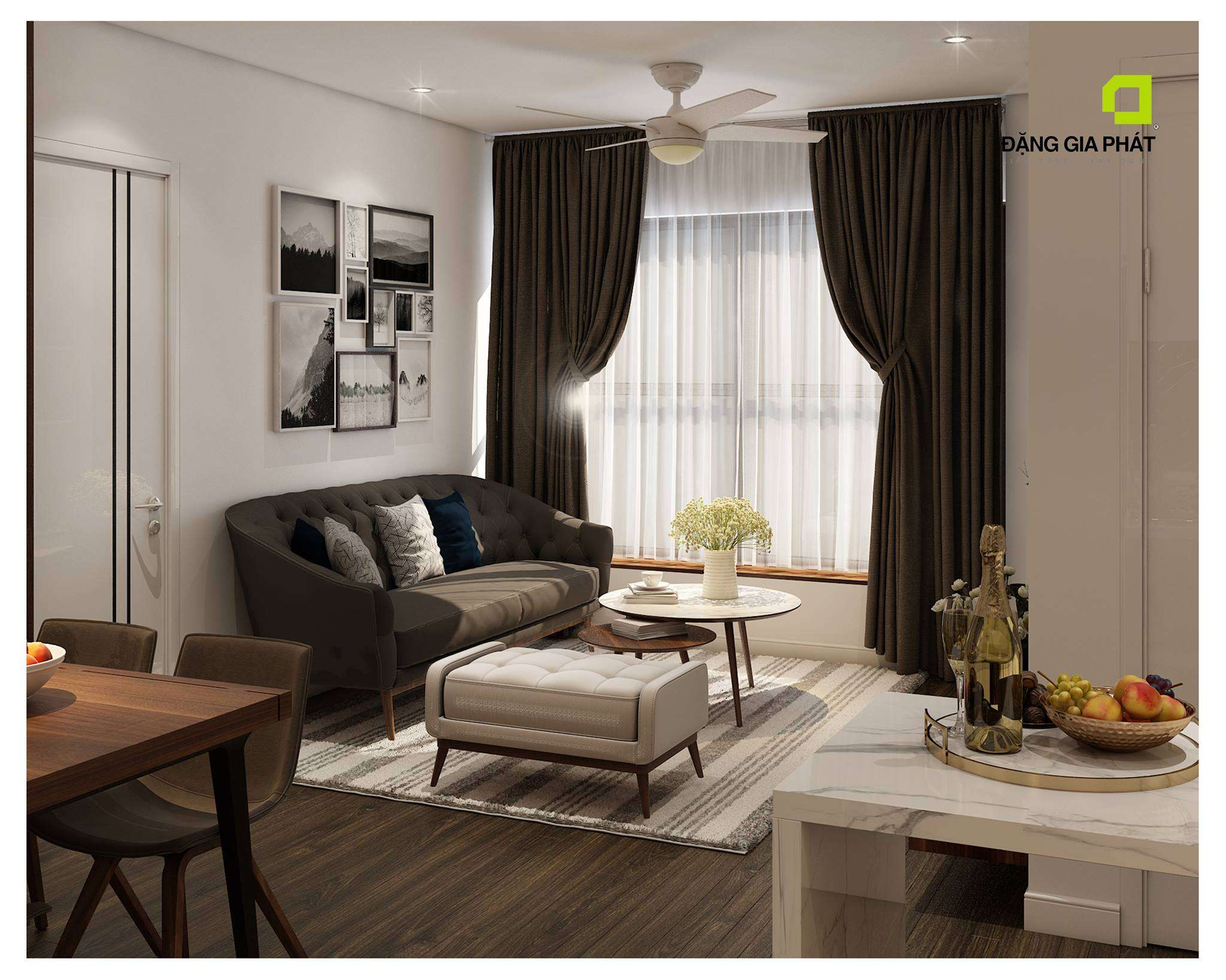 Dự án thiết kế nội thất chung cư 83,7m2 chị Hương, Hà Nội 3