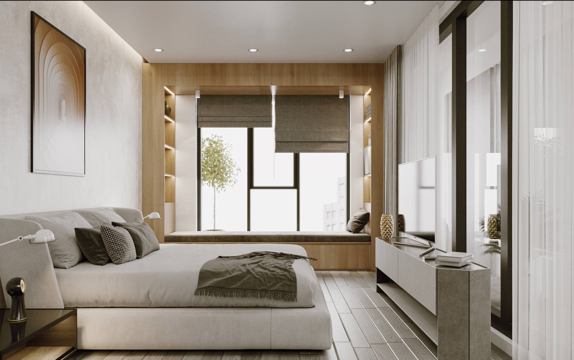 Phòng ngủ biệt thự hiện đại (18)
