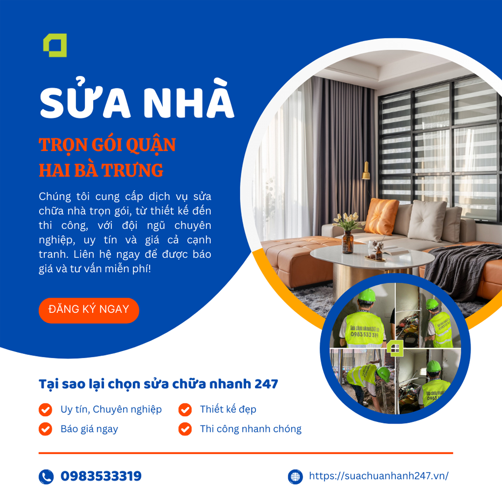 Sửa nhà quận Hai Bà Trưng giá rẻ