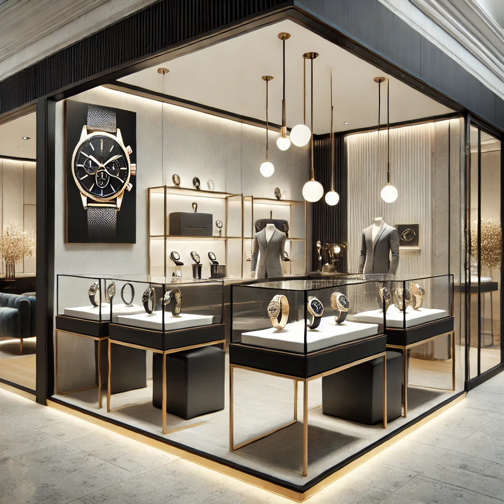 thiết kế shop đồng hồ hiện đại thiết kế shop đồng hồ hiện đại