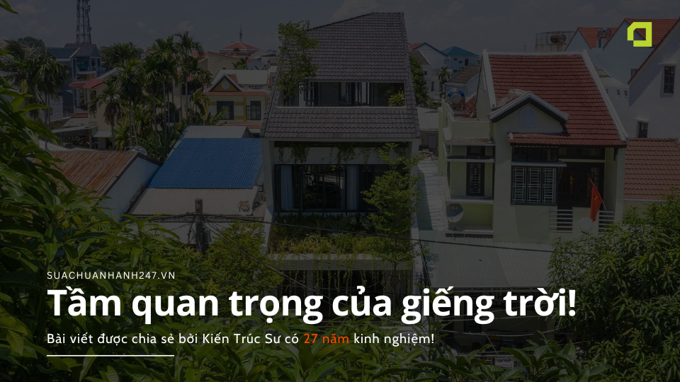 giếng trời nhà mái tôn