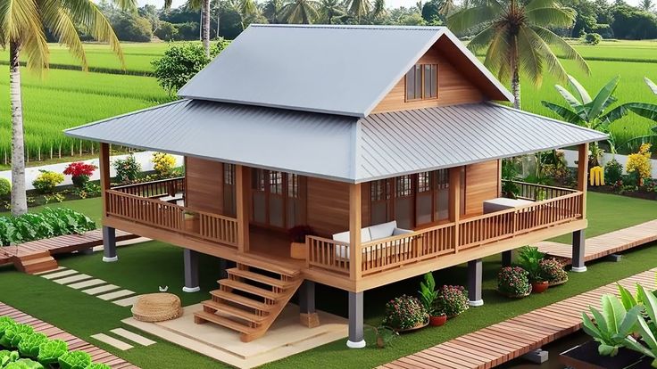 Nhà chòi có gác lửng Nhà chòi có gác lửng
