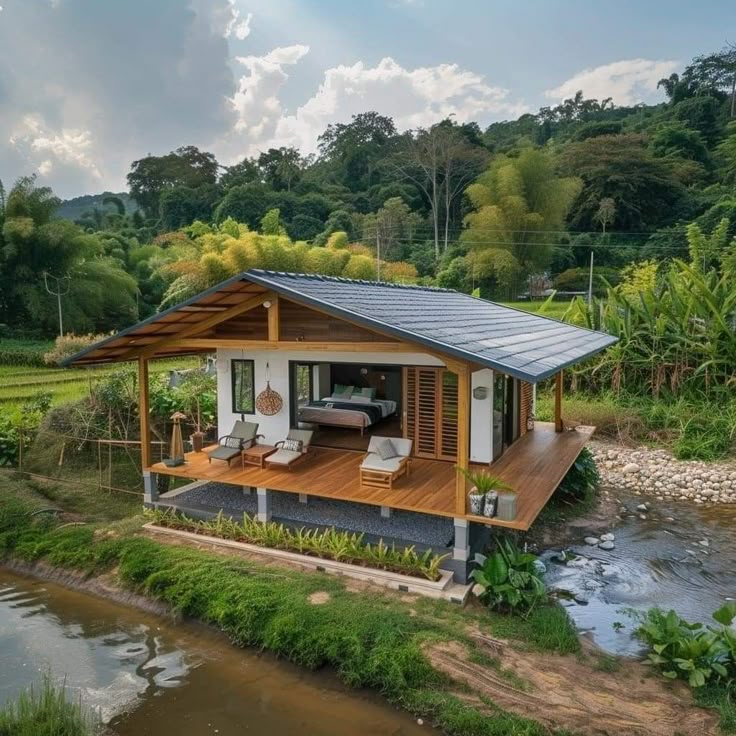 Mẫu thiết kế, thi công nhà chòi gỗ sân vườn