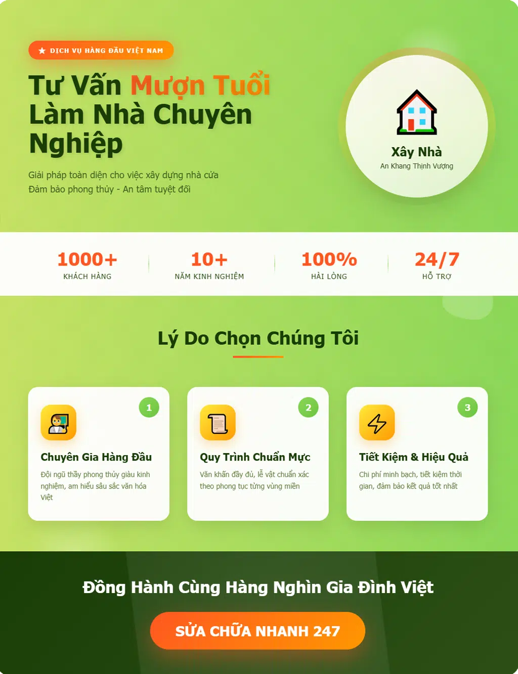 dịch vụ tư vấn mượn tuổi làm nhà
