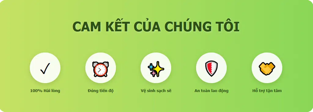 Cam kết của chúng tôi với khách hàng