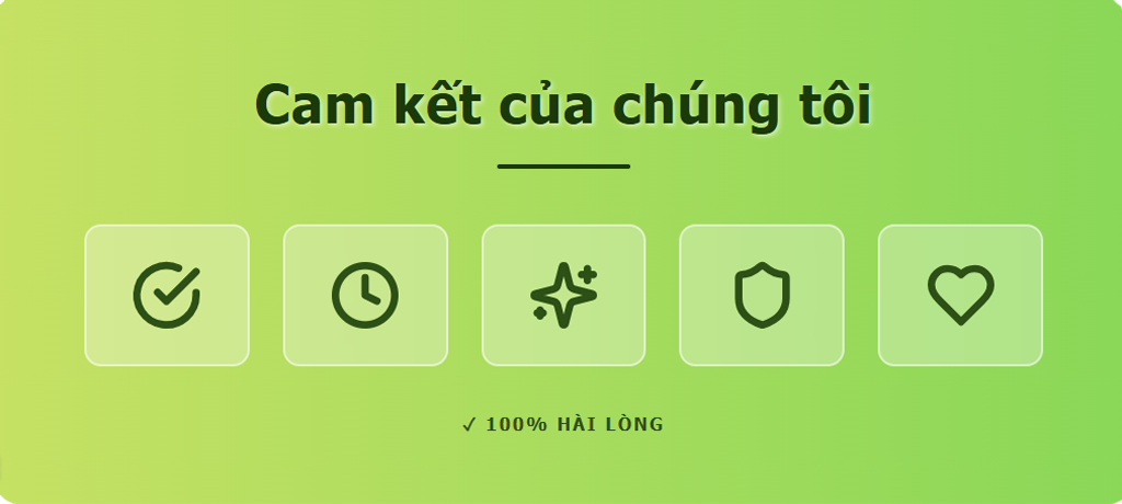 Cam kết của chúng tôi với khách hàng