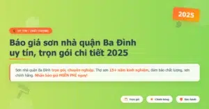 Báo giá sơn nhà quận Ba Đình uy tín