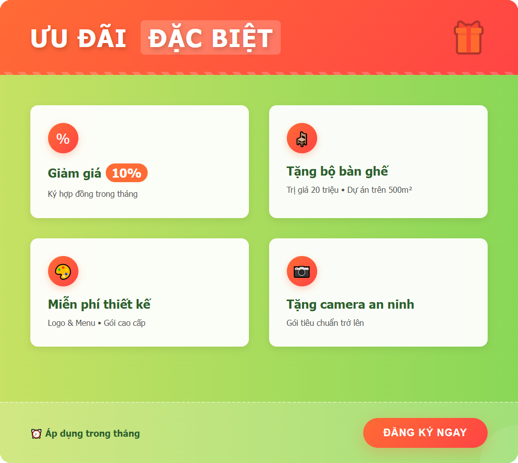 Ưu đãi đặc biệt tháng này