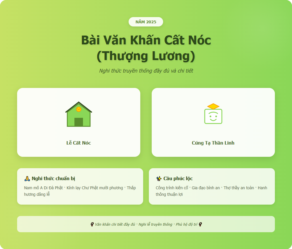 Bài văn khấn cất nóc