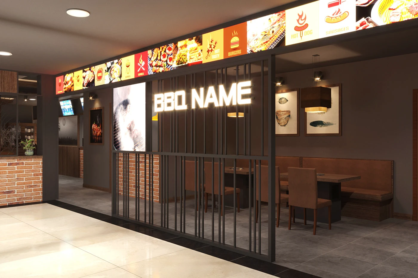 Lối vào BBQ hiện đại