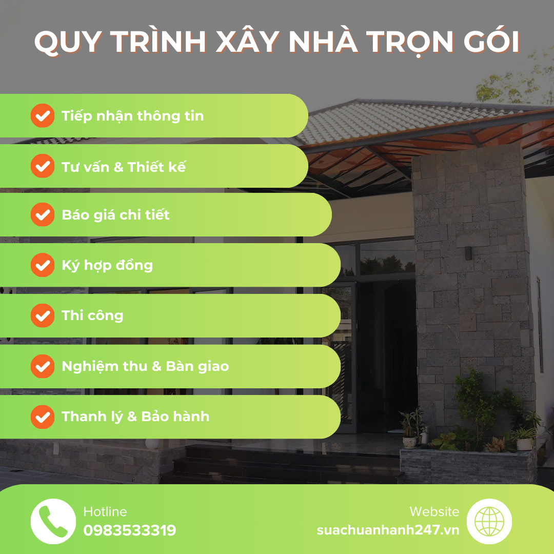 Quy trình xây nhà trọn gói