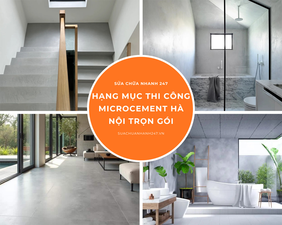 Các hạng mục thi công Microcement