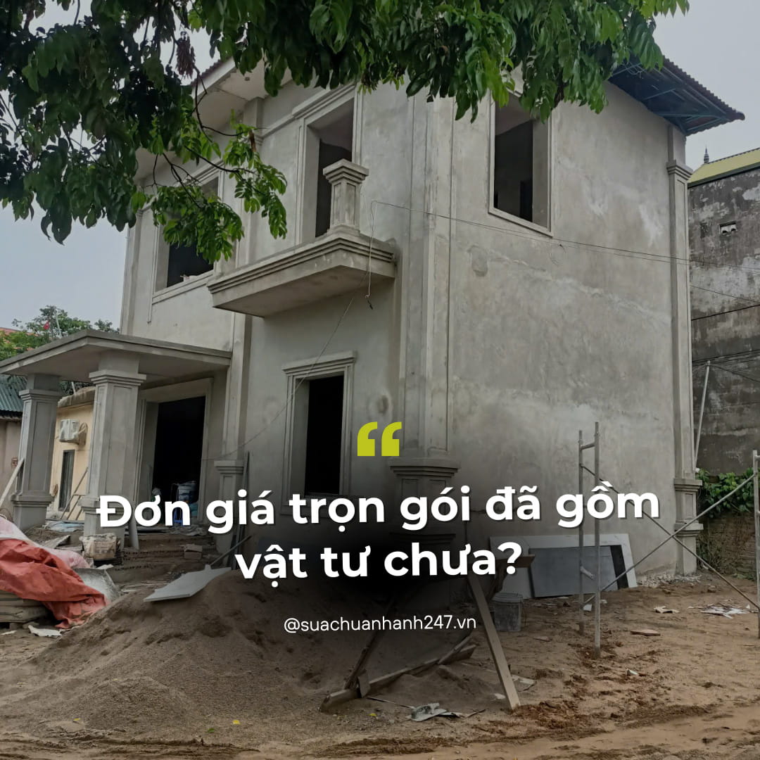 Đơn giá trọn gói đã gồm vật tư chưa