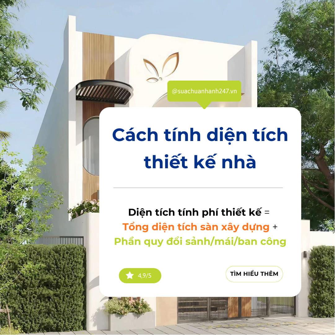 Cách tính diện tích thiết kế