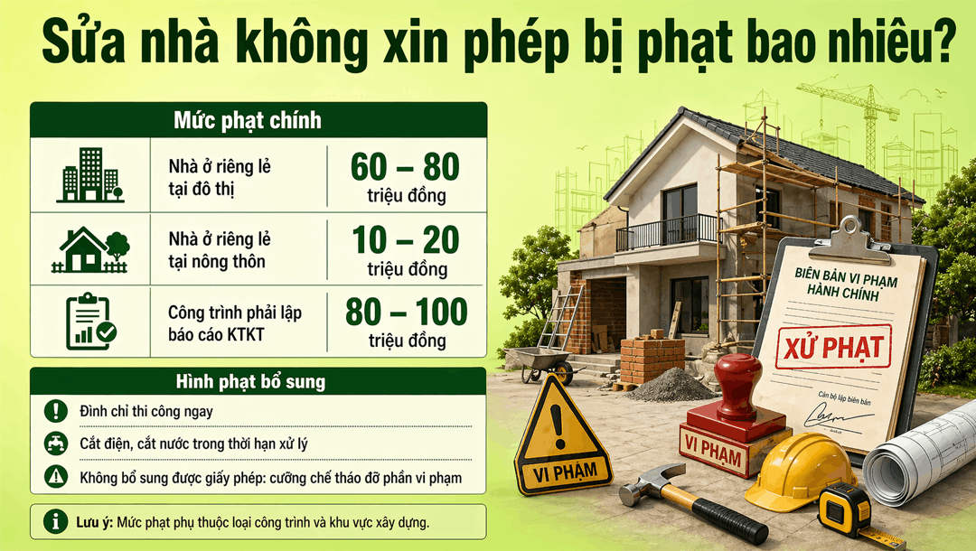 không xin phép bị phạt bao nhiêu