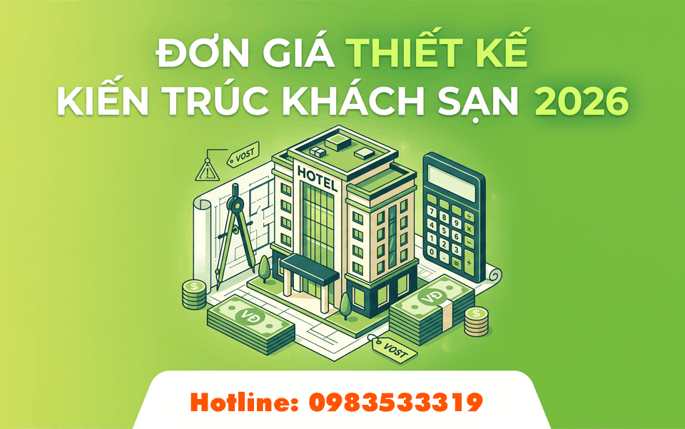 Đơn giá thiết kế kiến trúc khách sạn 2026