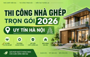Thi công nhà ghép trọn gói 2026 uy tín Hà Nội