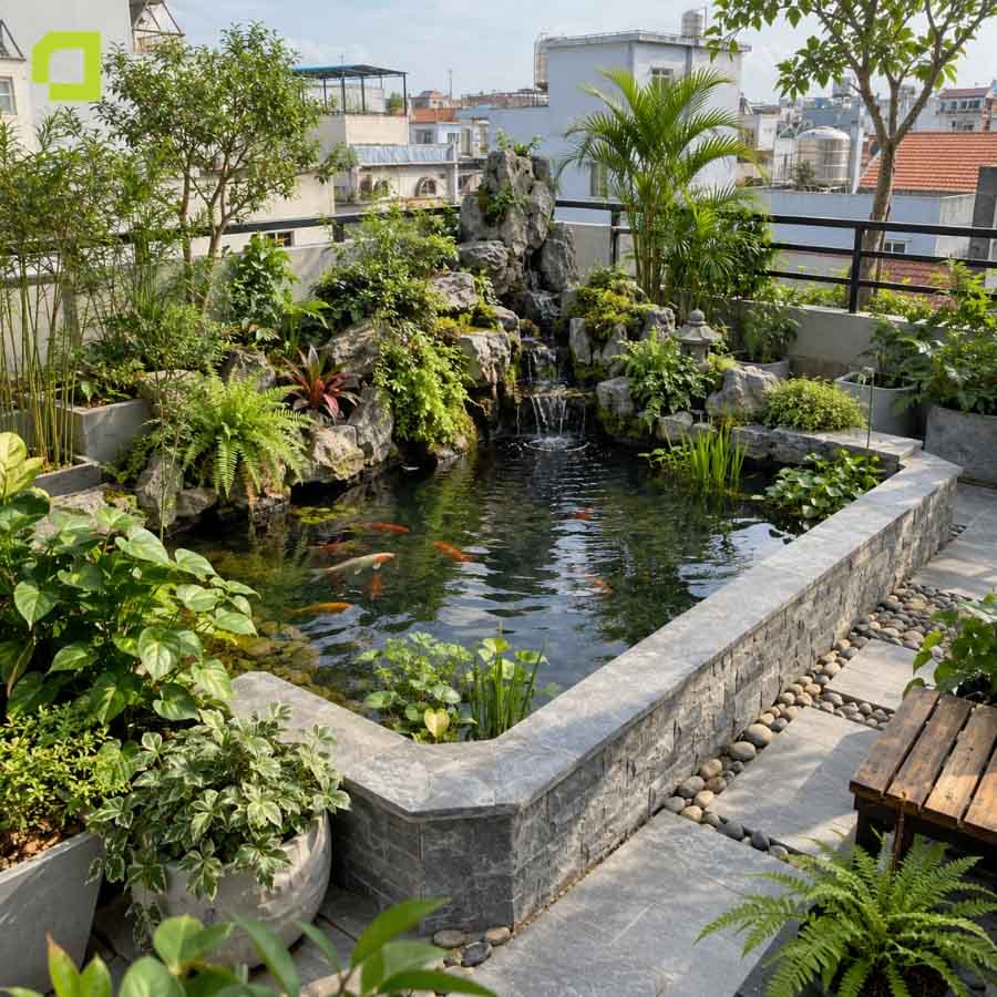 cải tạo sân thượng thành vườn